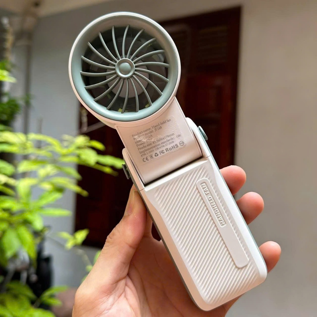 Quạt cầm tay sò lạnh JF168, A228 - Pin khoẻ, Gió mạnh, làm mát nhanh