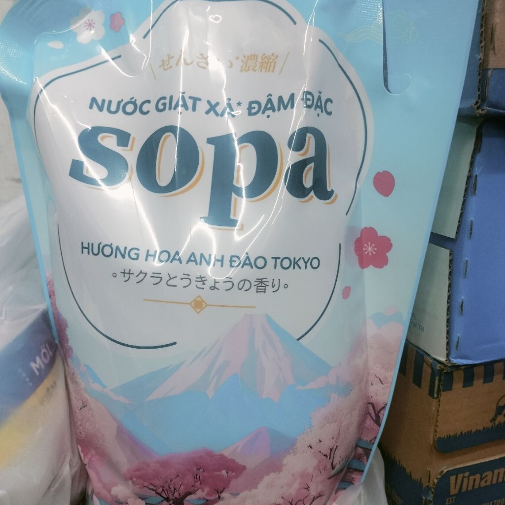nước giặt xả sopa mùi hoa anh đào 3,4kg