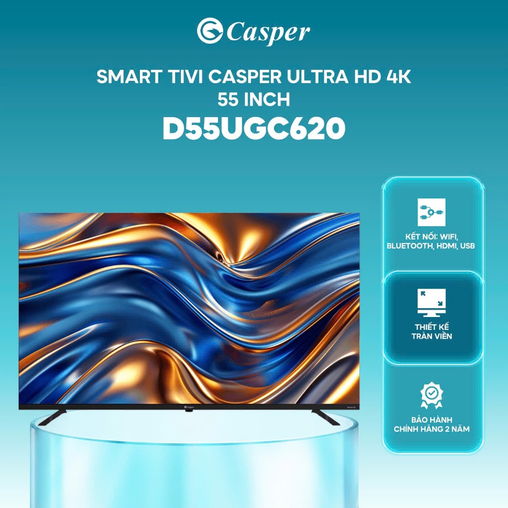 Smart TV Casper Ultra HD 4K 50 inch D50UGC620/ 55 inch D55UGC620, Tivi Casper 4K Chính hãng, Bảo hàn