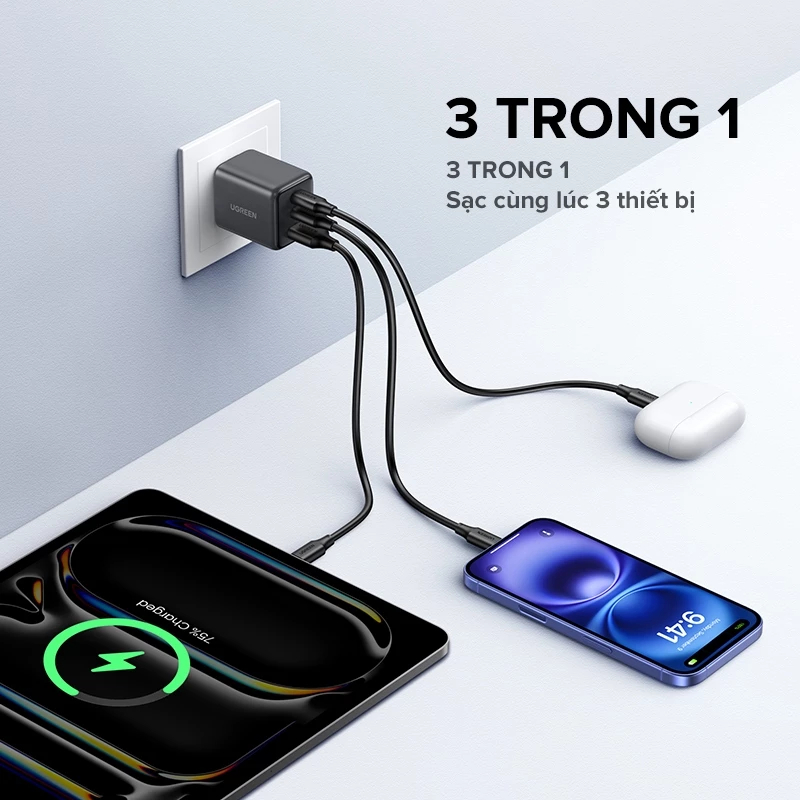 Cáp sạc pisen pd100 typec ra lightning