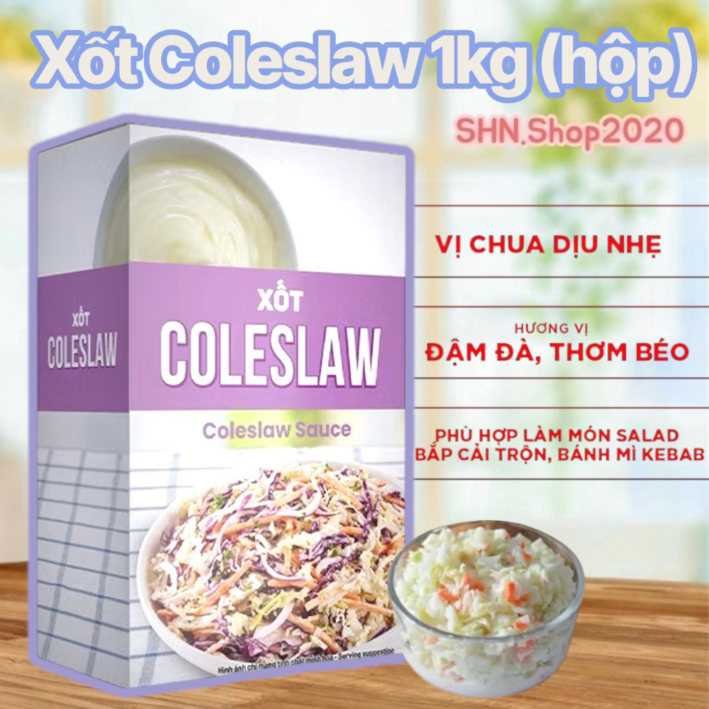 Xốt Coleslaw Kewpie 1kg tiện lợi sử dụng salad, chấm trộn