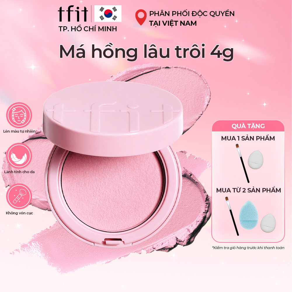 Má hồng TFIT dễ dùng tự nhiên lâu trôi FLUFFY VELVET CUSHION 4g - TFIT HCM