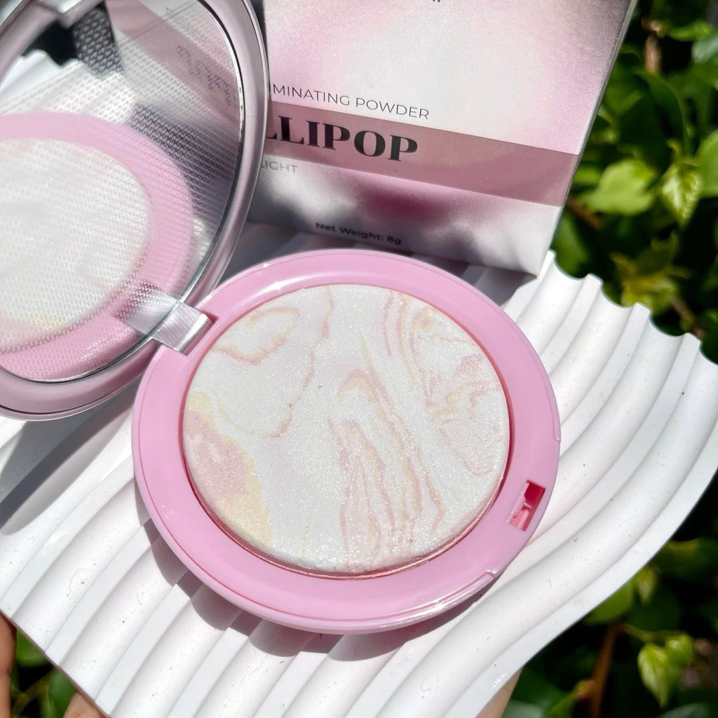 Phấn Phủ Nén DREAMER UMI LOLLIPOP FINISH Illuminating Powder Làm Sáng Trung Tâm Mặt, Tự Nhiên