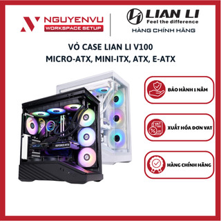 Vỏ Case Lian Li V100 Mid Tower (M-ATX, M-ITX, ATX, E-ATX) - Thép, Kính cường lực, Nhựa - Hàng Chính Hãng