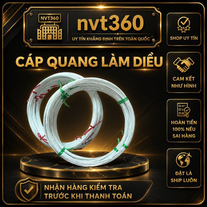 Cáp Quang Làm Diều - Nan Cáp Quang 1Li2, 1Li5, 1Li7, 2Li1, 2Li5, 2Li7, 3Li5, 4Li Cao Cấp Dành Cho Di