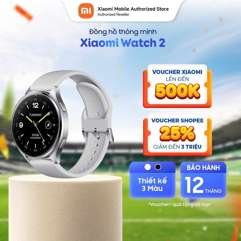Đồng hồ thông minh Xiaomi Watch 2 | Màn hình AMOLED 1.43" |  12 Kênh theo dõi sức khỏe | HĐH WearOS 