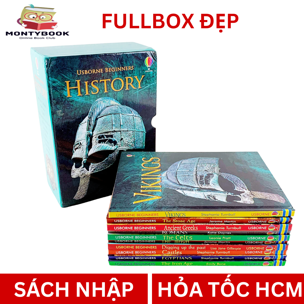 Sách - Usborne Beginner History 10 cuốn full boxset bìa mềm