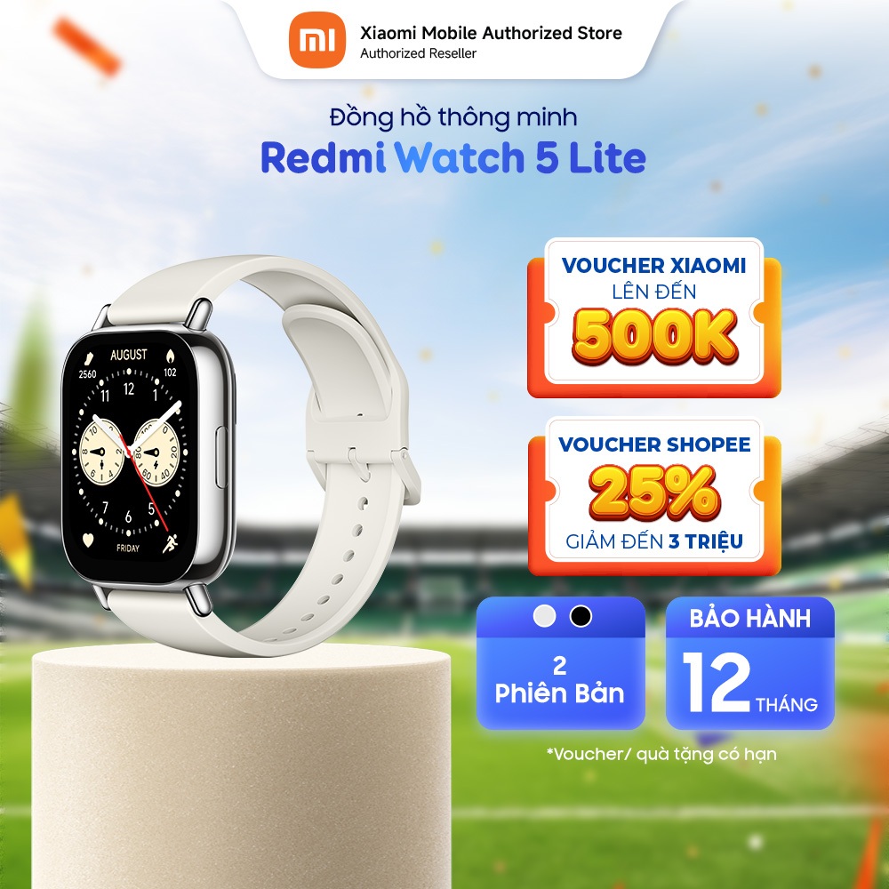 Đồng hồ thông minh Redmi Watch 5 Lite | Màn hình AMOLED 2" l Nghe gọi Bluetooth | +150 chế độ thể th
