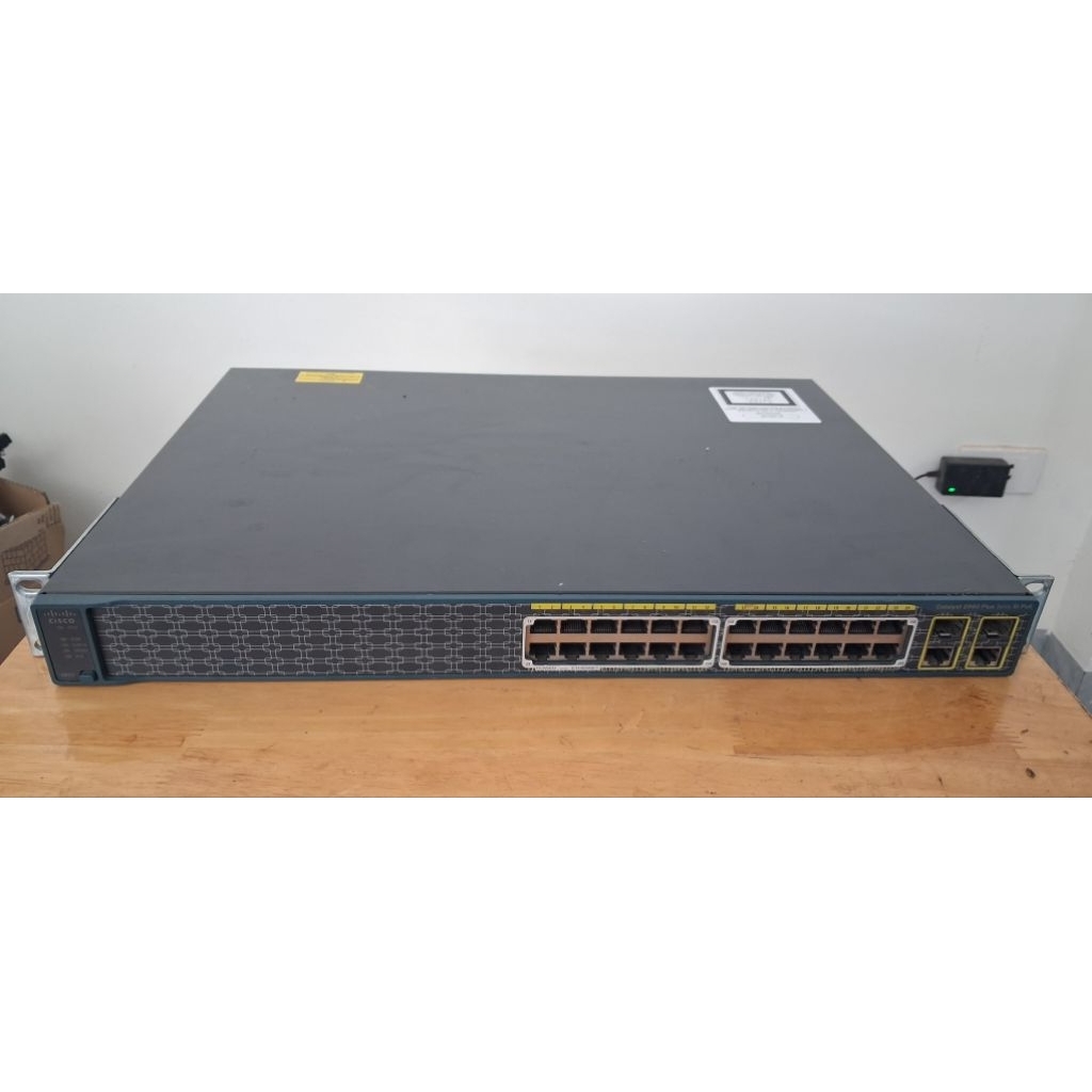 Switch POE Cisco WS-C2960+24PC-S 24 100mb + 2port 1Gb cổng 370w