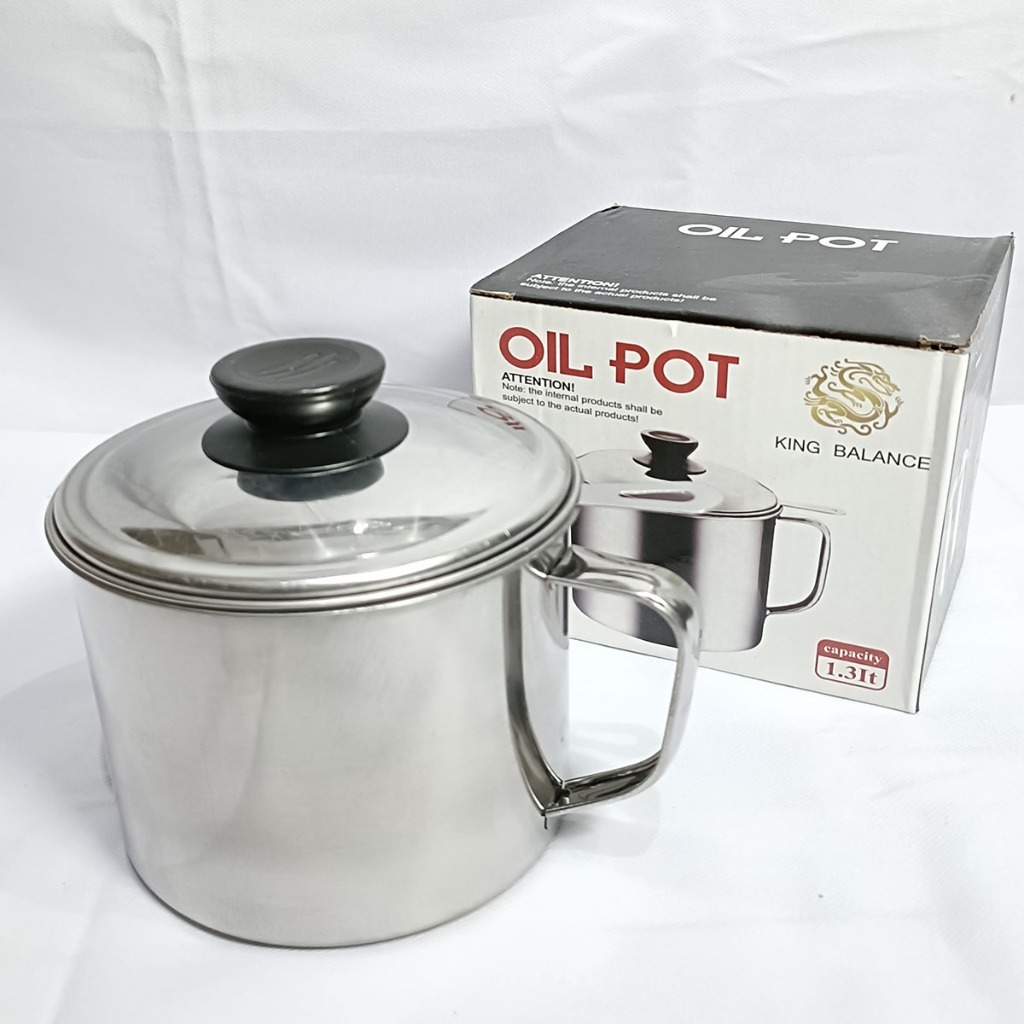 Ca lọc dầu ăn, có giá lọc, inox 304 sáng bóng, thẩm mỹ cho nhà bếp