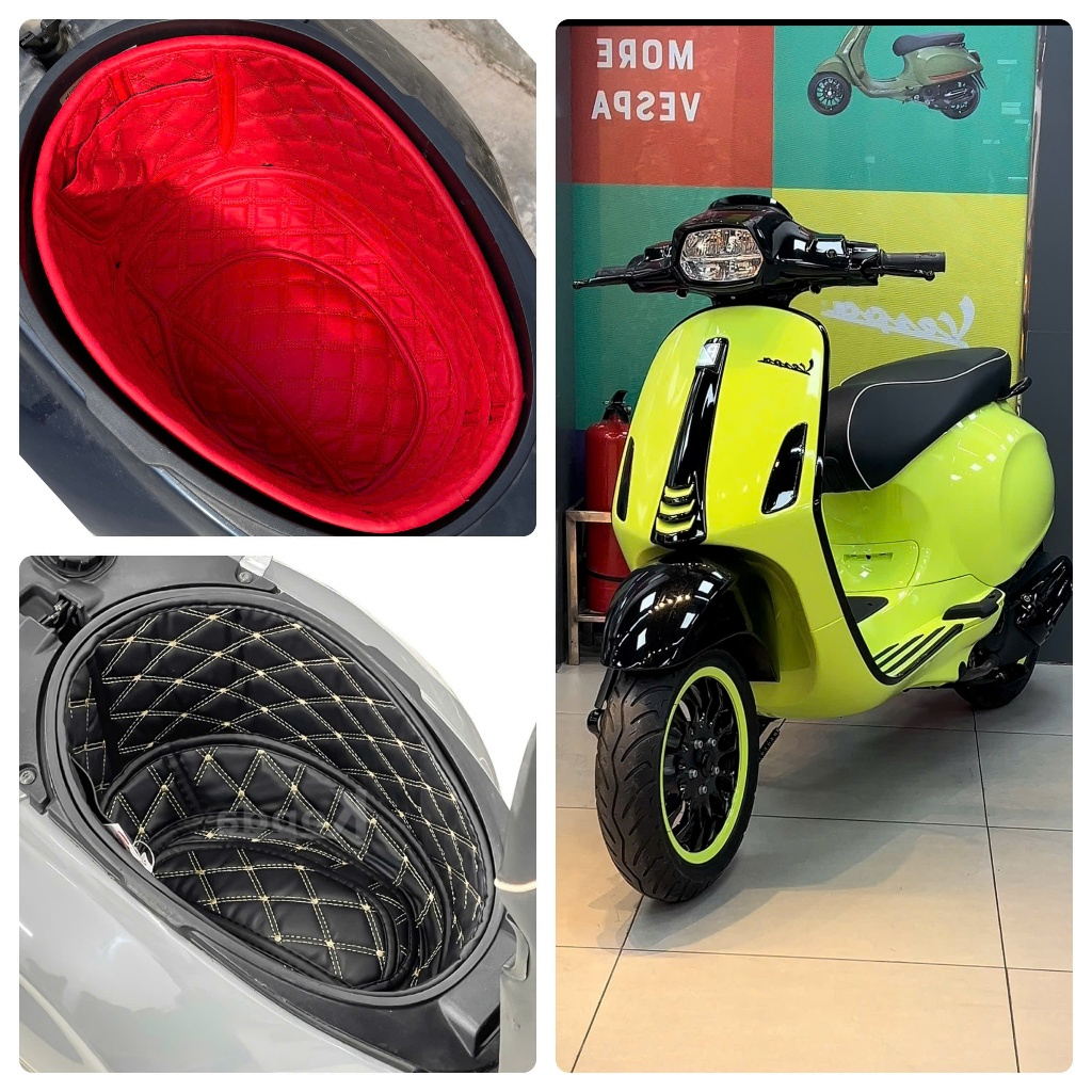 Lót Cốp Xe Vespa Sprint, LX 2013-2026 chất liệu da Nappa, cách nhiệt, chống nước, chống sốc, để đồ s