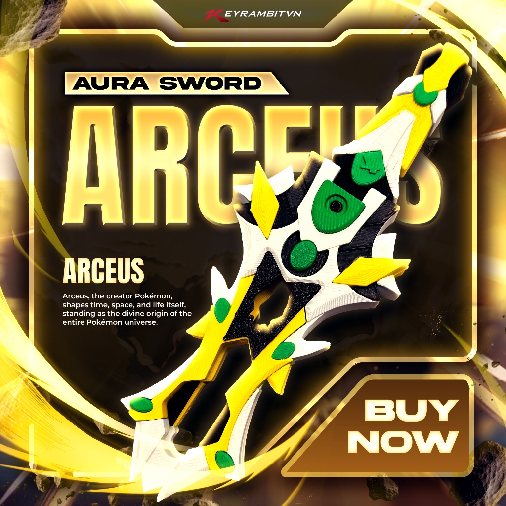 [POKÉMON] Aura Arceus - Genesis Origin Blade (Secret Edition) - Phụ Kiện Trưng Bày - Keyrambitvn