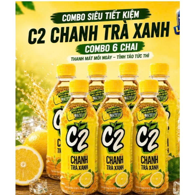 Vỉ 6 chai C2, Không độ, Chanh muối, Number one