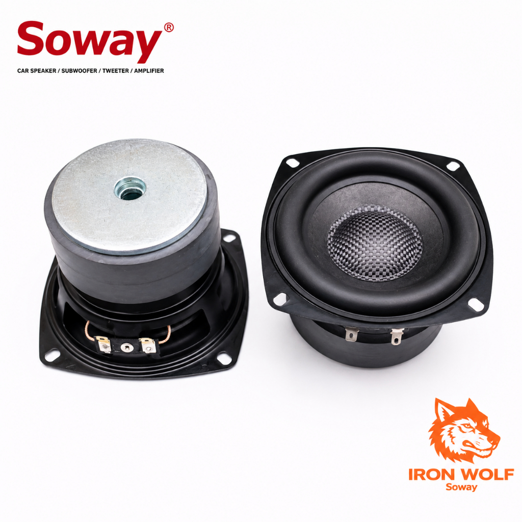 Loa sub 10cm từ kép 80-80 coil 25 công suất 50w trở kháng 4 ohm , sub 4 inch - giá 1 cái