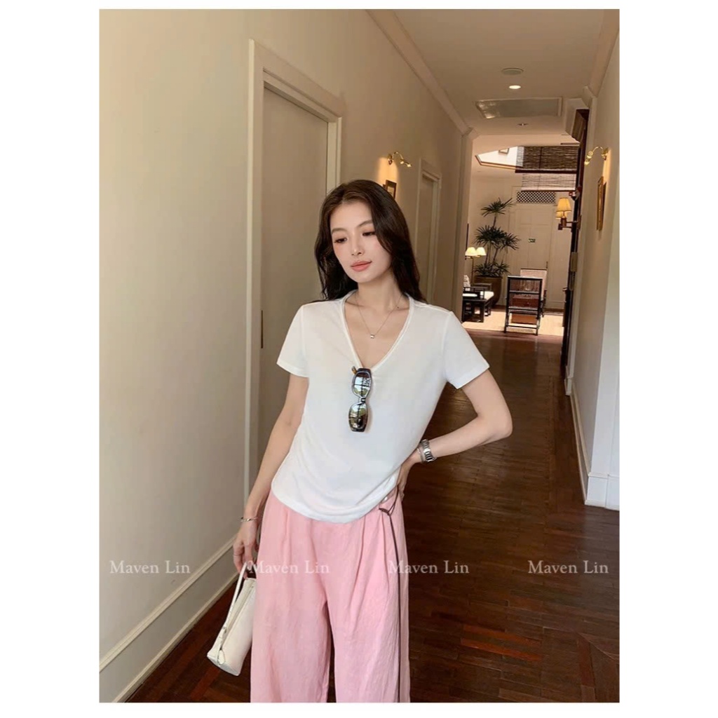 [𝑴𝒂𝒗𝒆𝒏 𝑳𝒊𝒏] HÀNG CHÍNH HÃNG – Maven Lin quần dài nữ 100% linen ống rộng kèm đai tháo rời