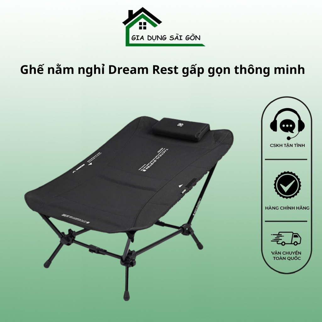 SHINETRIP - Ghế xếp Dã Ngoại, Ghế nằm nghỉ Dream Rest gấp gọn thông minh