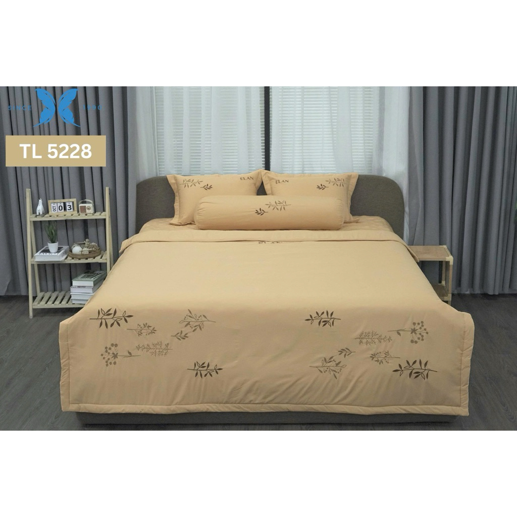 Elan  Bộ chăn ga Elan TL cotton modal mẫu mới 2025 5 món (Hàng chính hãng)