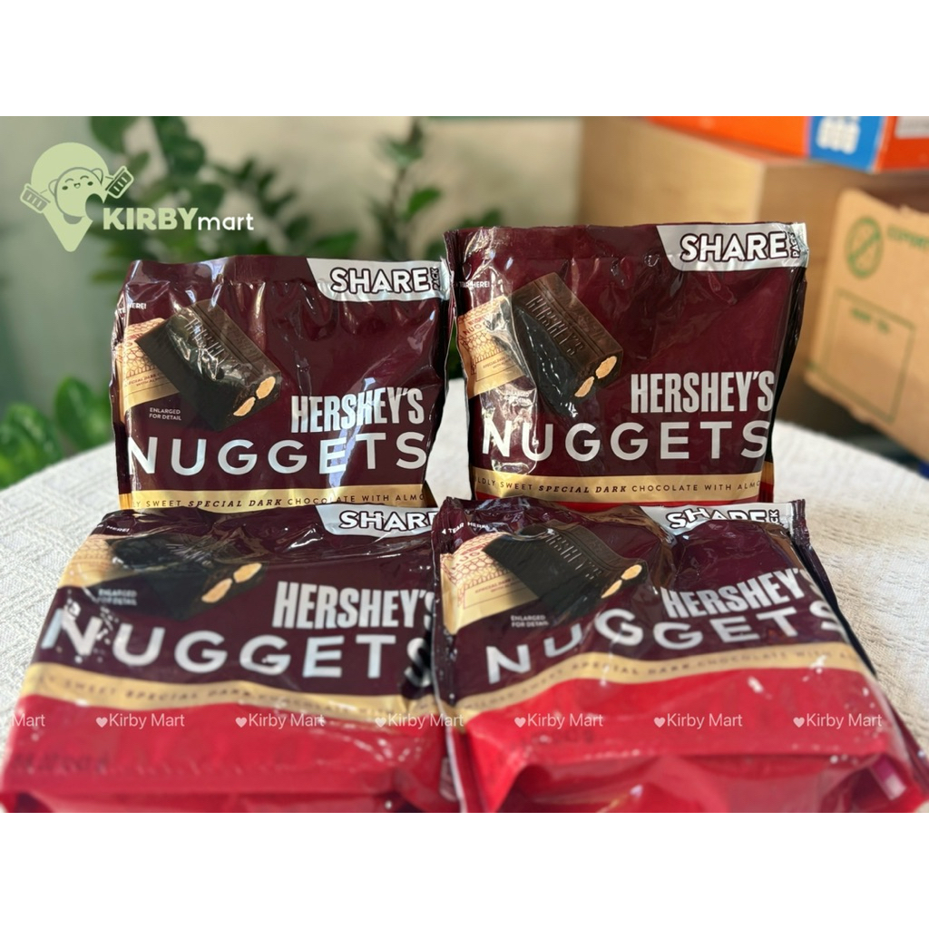 Socola Hershey’s Nuggets Dark Chocolate With Almond 243g Mỹ – Socola Đen Hạnh Nhân Hạt Nguyên