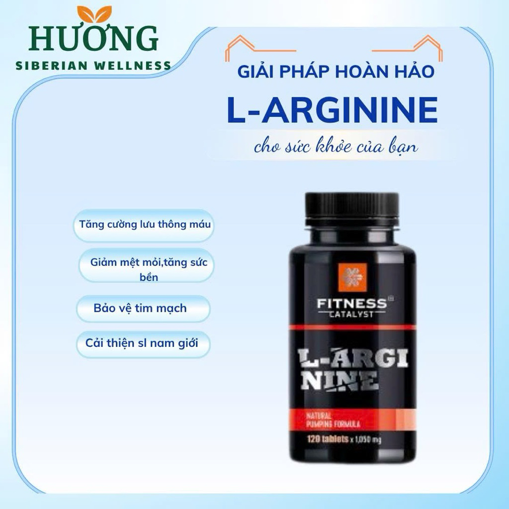 L arginine thực phẩm bảo vệ sức khỏe Fitness Catalyst. L-Arginine - 120 viên/lọ