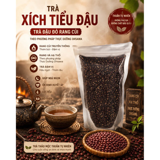 Trà Xích Tiểu Đậu 500g - Trà Đậu Đỏ - Đậu Đỏ Rang theo PP ohsawa - rang và hạ thổ