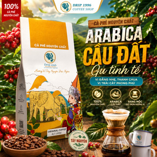 Cà phê Gu tinh tế Arabica Cầu Đất rang xay nguyên chất 100% - Cafe rang mộc 500gr gói