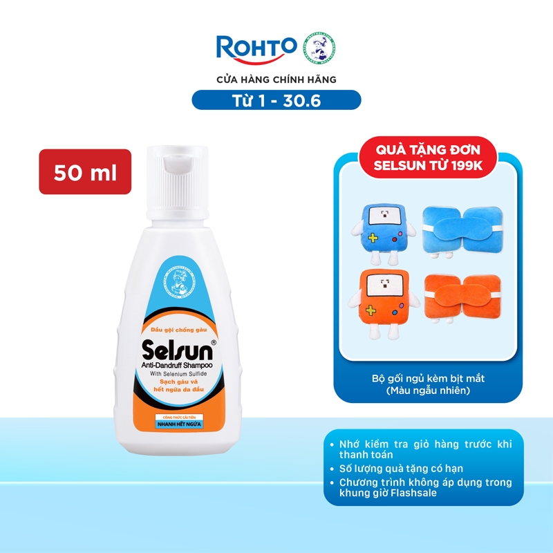 Dầu gội Selsun chống gàu, sạch gàu & hết ngứa da đầu Selsun Anti-Dandruff Shampoo 50ml