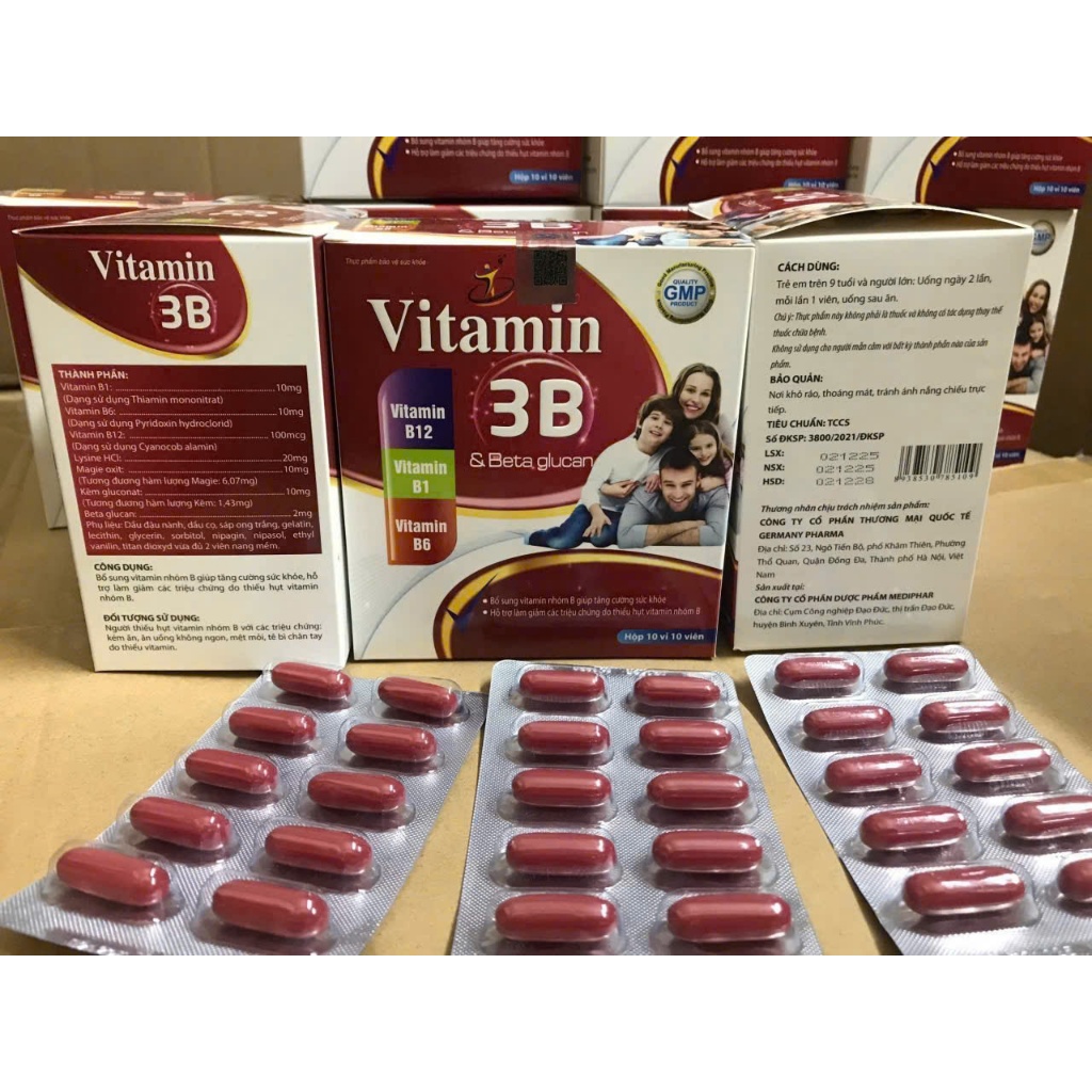 VITAMIN 3B & BETA GLUCAN - BỔ SUNG VITAMIN NHÓM B, TĂNG CƯỜNG SỨC KHỎE, HỖ TRỢ GIẢM THIẾU HỤT VITAMI