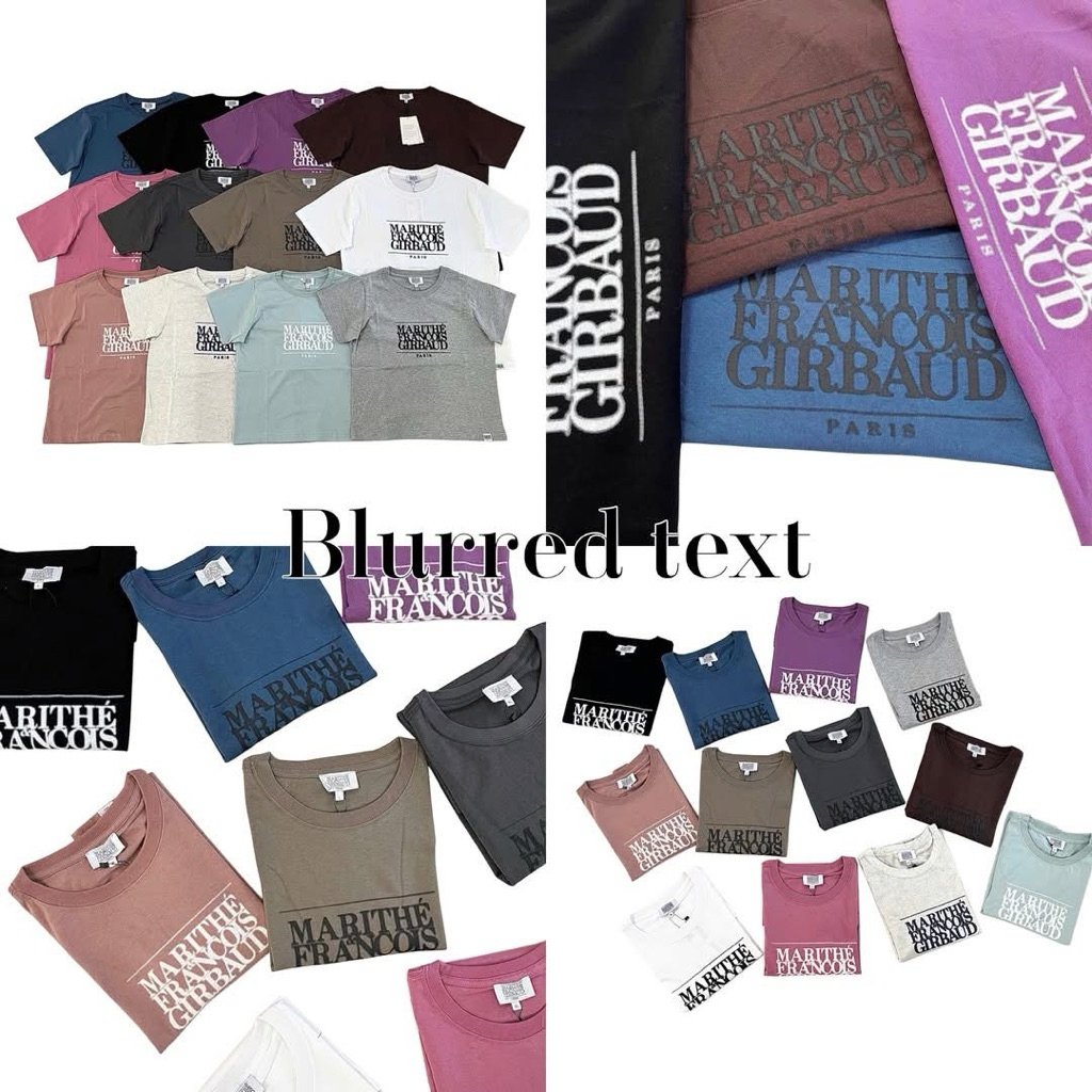 Classic Print Blurred Text Tee MFG - Áo thun in logo mờ cổ điển MFG