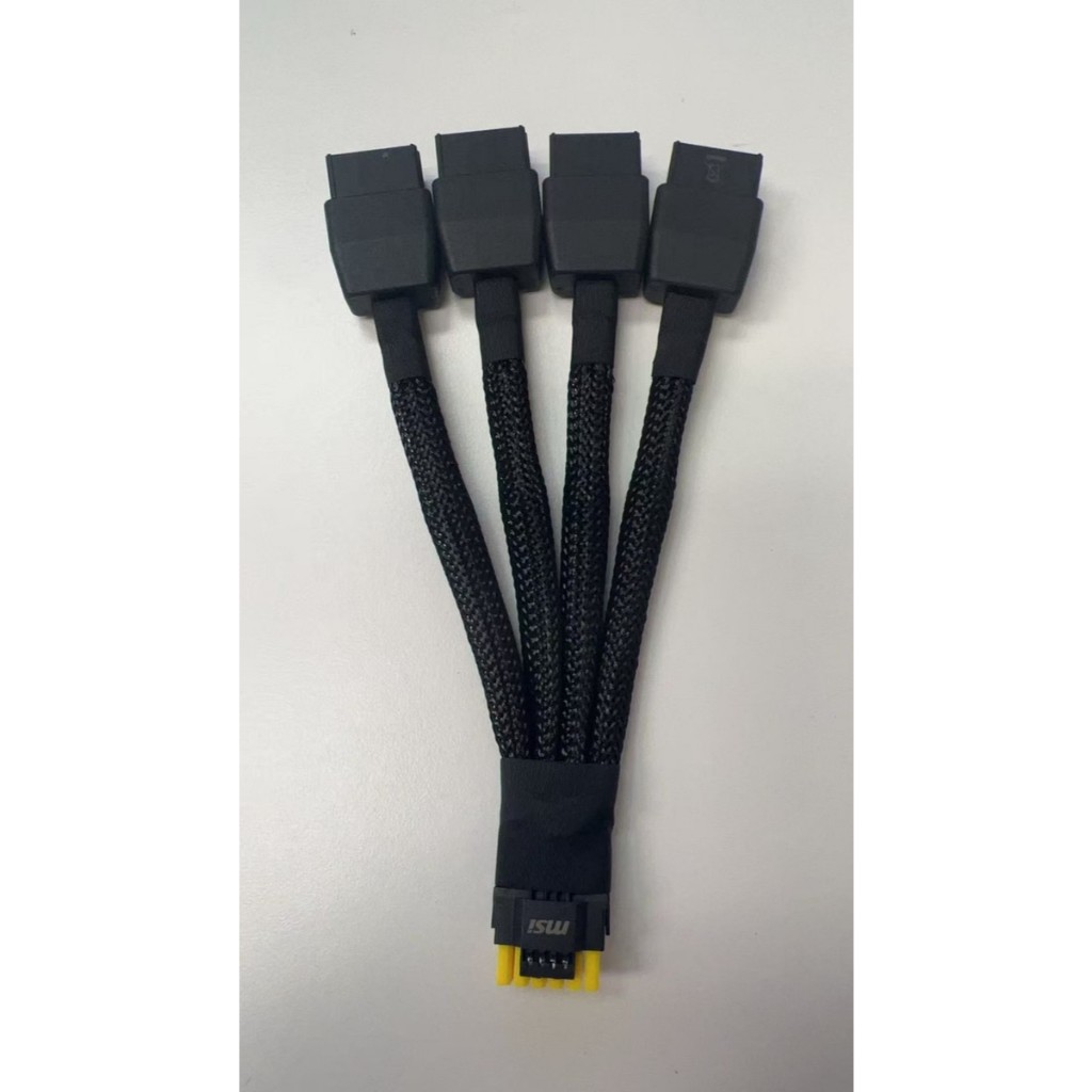 Cáp nguồn 12VHPWR  PCIe 5.0 sang 4x8Pin PCIe GPU MSI Cable RTX4090 4080 4070Ti 5090, 5080, 4070Ti