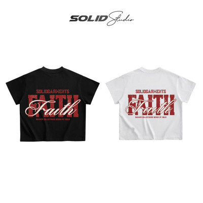 Áo Thun Boxy "FAITH" SolidStudio Local Brand Unisex Nam Nữ Oversize - TS48