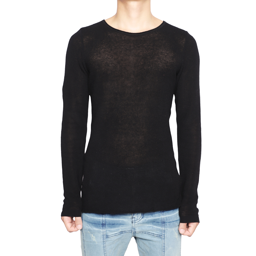 Áo Len Goldie "KNIT BLACK" Form Cropped