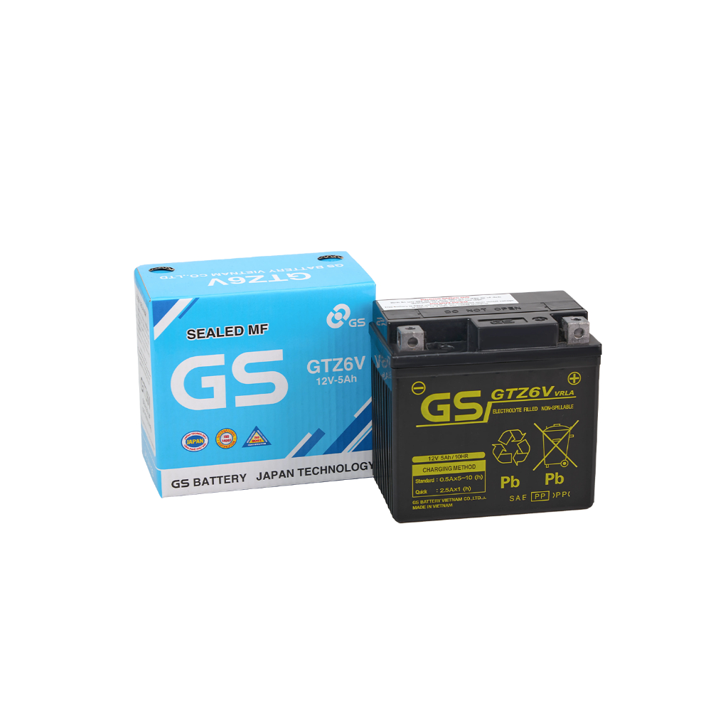 ẮC QUY GS GTZ6V PCX, LEAD125, VISION 2014-2023, SH VIỆT, AB125, WINNER, GRANDER MỐI.