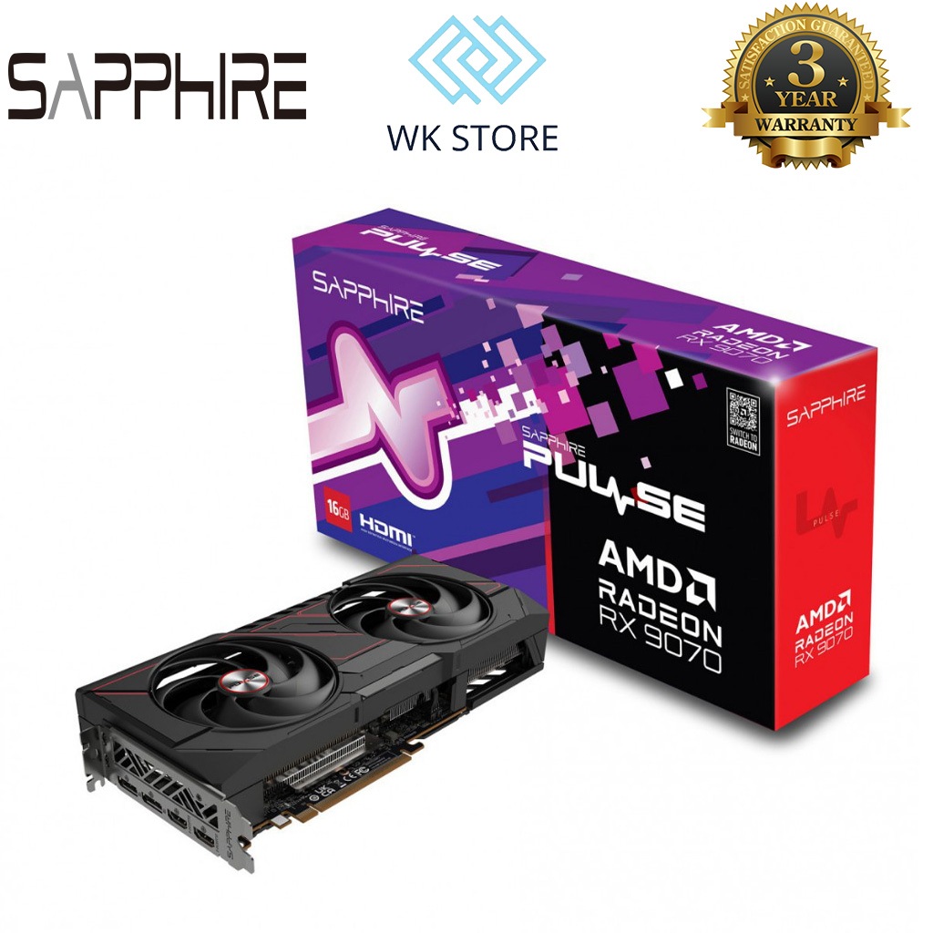 (FULL VAT) VGA Sapphire Pulse Radeon RX 9070 Gaming 16GB, Mới BH 36T