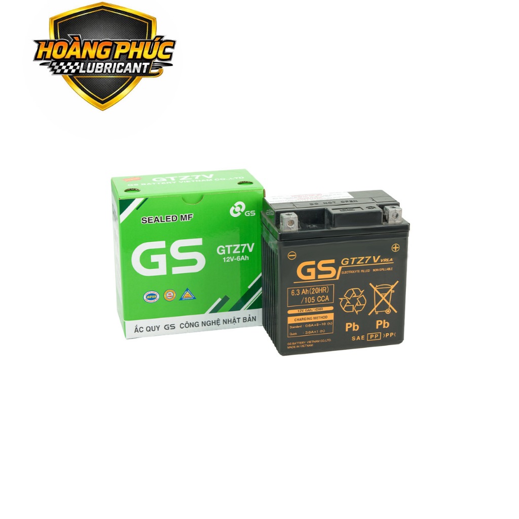 Ắc quy GS GTZ7V 12V-6.3AH dùng cho xe NVX 155