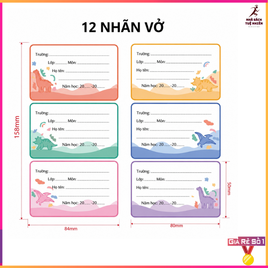 Nhãn vở Deli nhán vở học sinh CA900 VÀ CA901