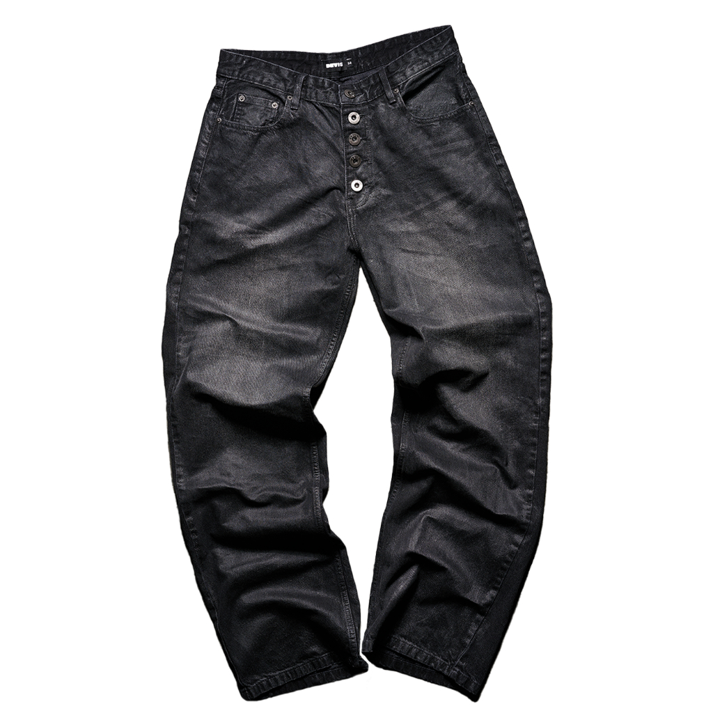 BEVIS COATED BLACK JEANS - QUẦN JEANS BEVIS ĐEN TRÁNG PHỦ