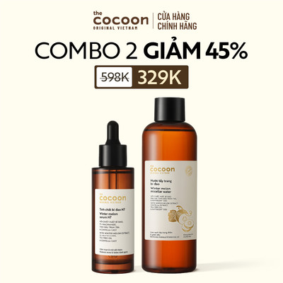 [MUA 2 GIẢM 45%] Combo 1 Tinh chất bí đao N7 7% Niacinamide 70ml + 1 Nước tẩy trang bí đao Cocoon 500ml