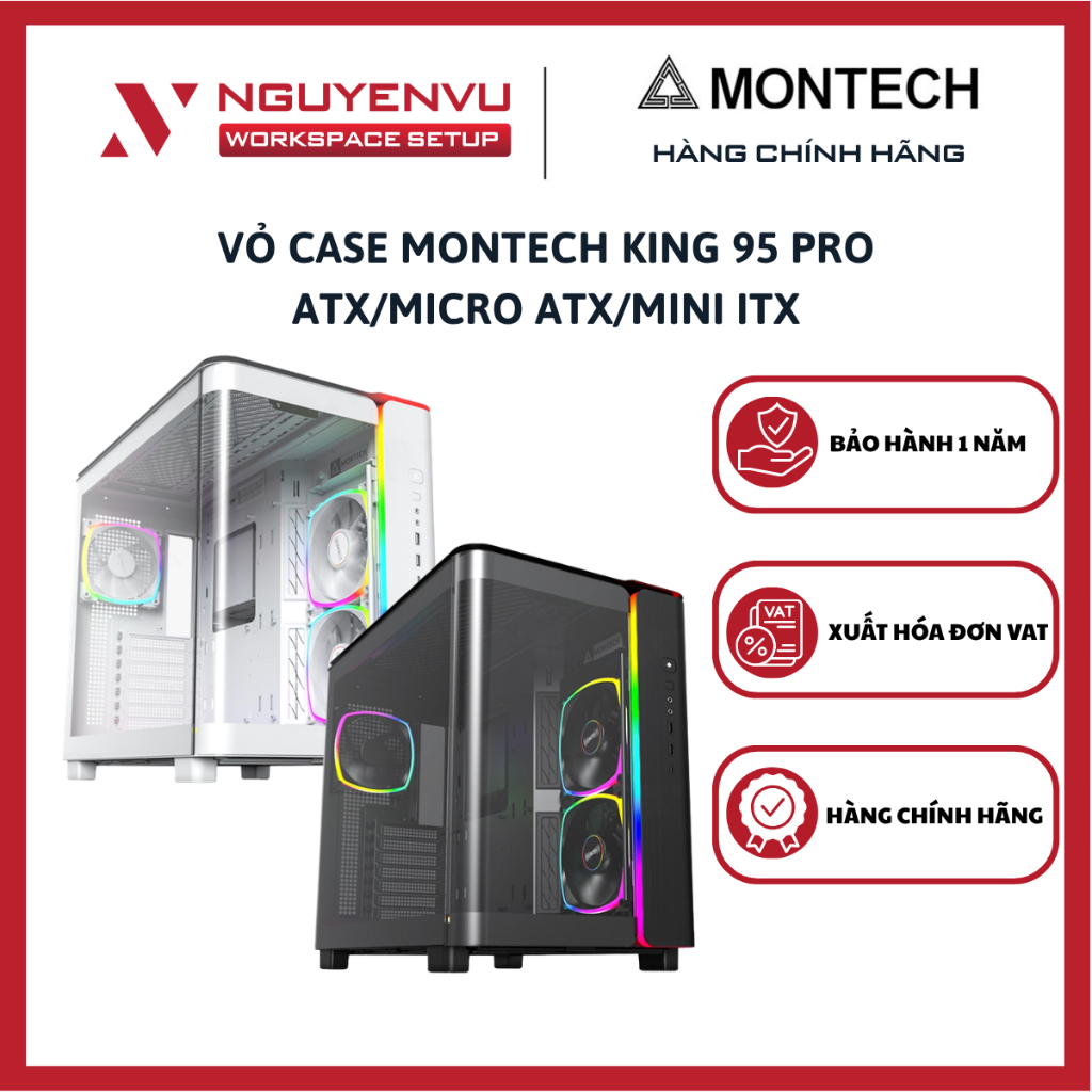 Vỏ Case Montech KING 95 PRO Mid Tower (ATX/Micro ATX/Mini ITX) - Hàng Chính Hãng