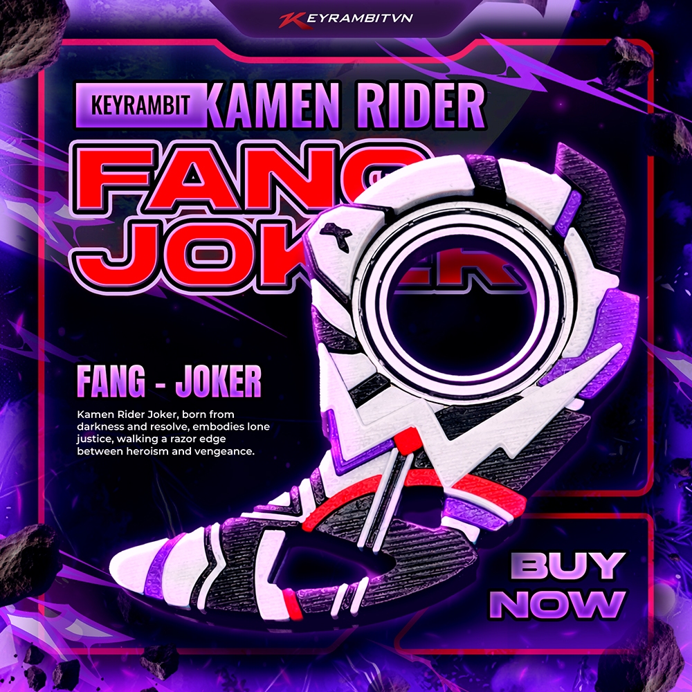 [KAMEN RIDER] Keyrambit FangJoker - Dual Resolve Form - Keyrambitvn - Móc khoá xả Stress