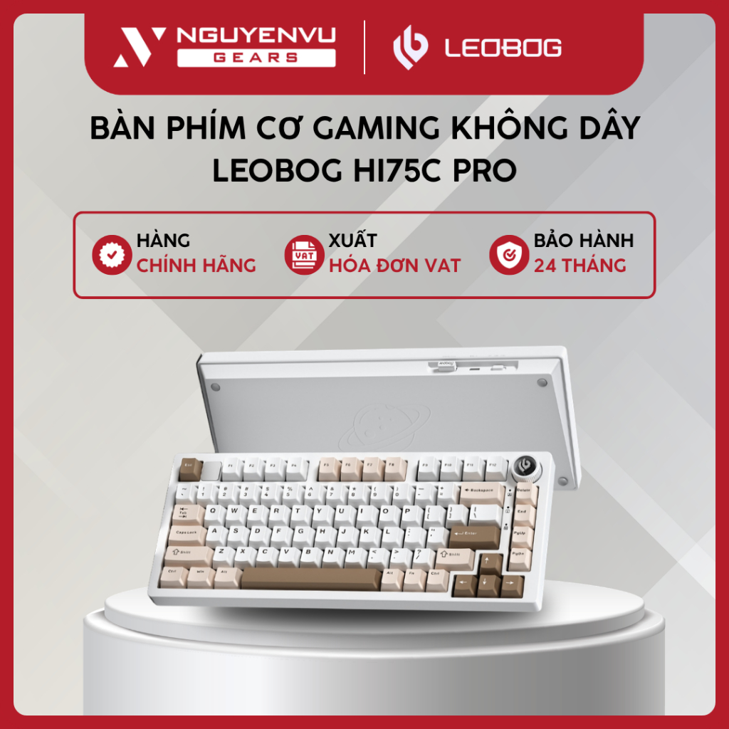 [Full VAT] Bàn phím cơ Gaming không dây LEOBOG Hi75C PRO (75%/Nhôm/Gasket/Hotswap/RGB) - BH 24 THÁNG