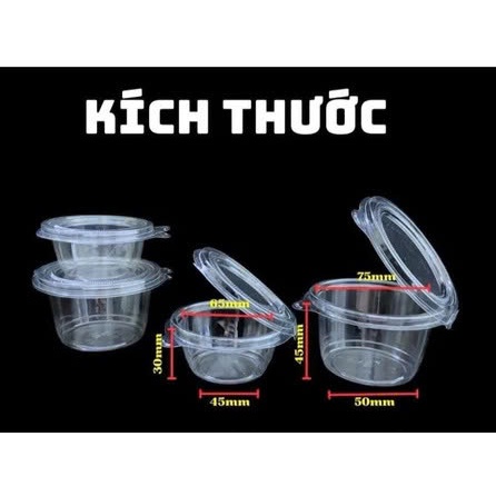 (100 CÁI) Hũ nước chấm - hũ sốt nắp liền 2OZ/4OZ