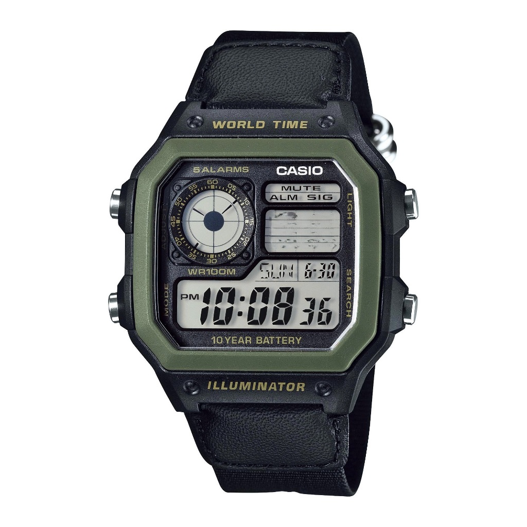 Đồng Hồ Nam Dây Nhựa Chính Hãng Casio CASIO AE-1200WHB-1B