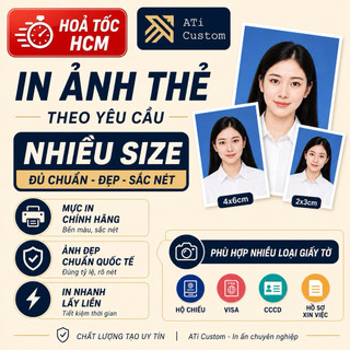 [HỎA TỐC HCM] In ảnh thẻ theo yêu cầu nhiều size - Mực in chính hãng- ATi Custom