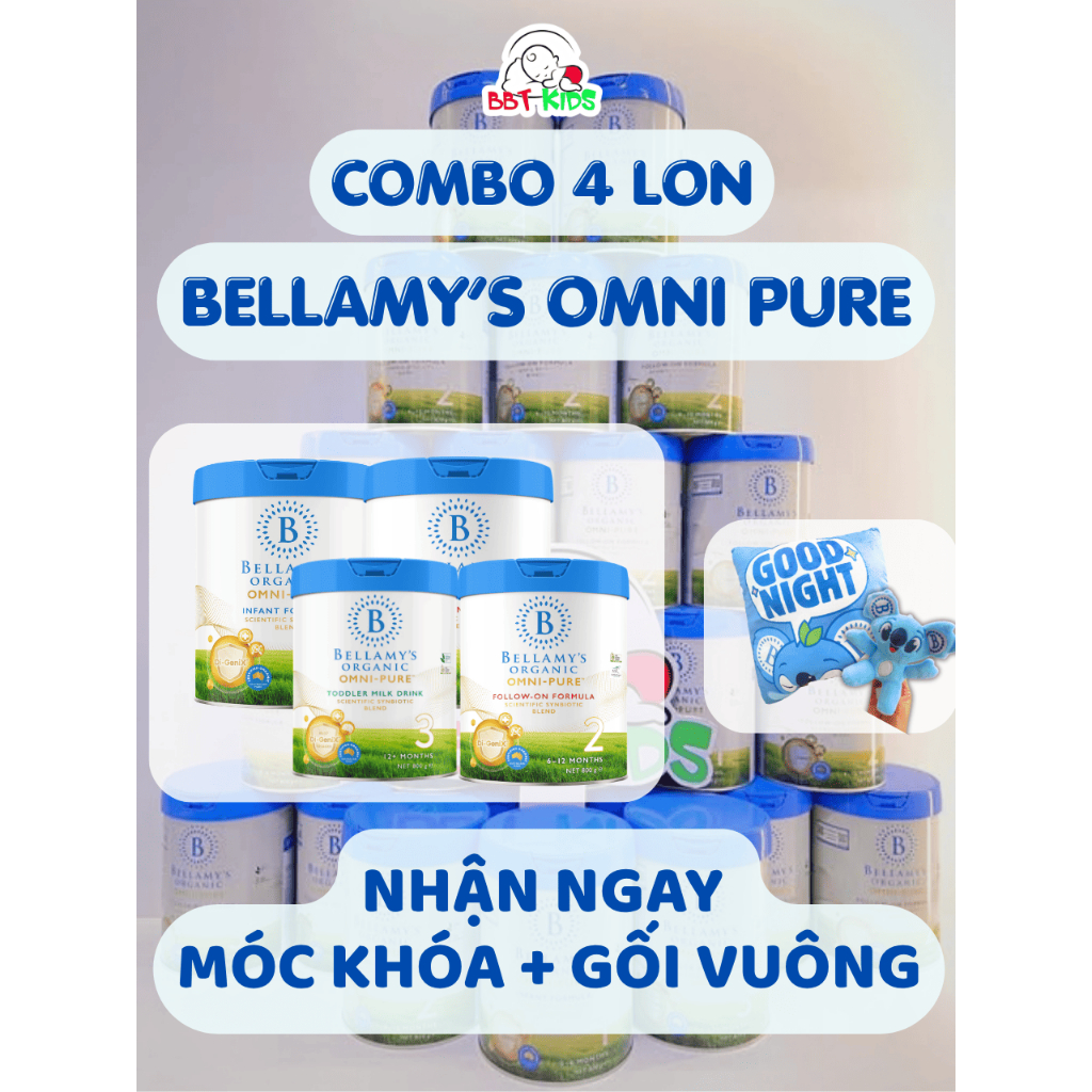 [COMBO 4 LON BELLAMY'S OMNI PURE - KÈM QUÀ] - Sữa công thức Bellamy's Omni Pure kèm quà
