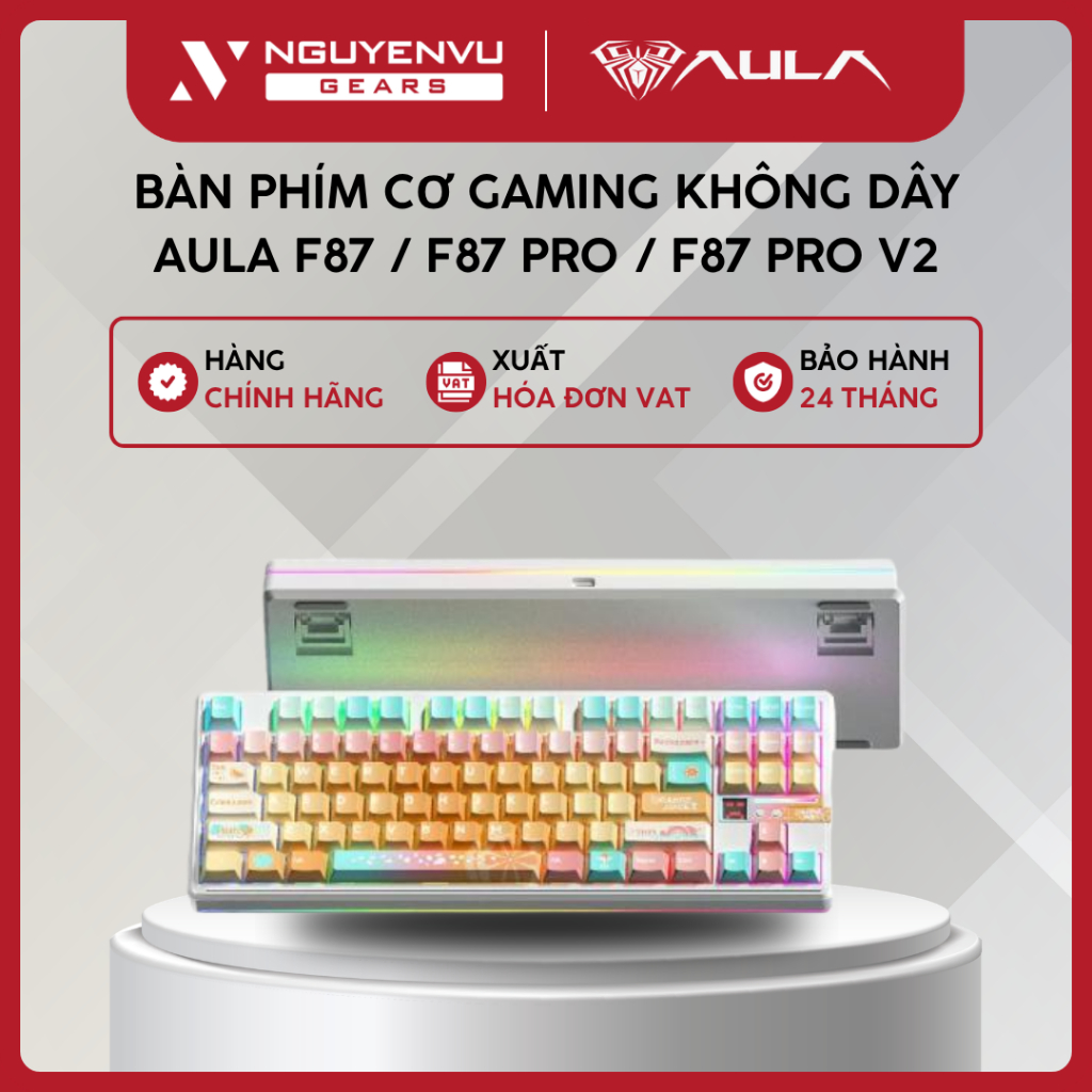 [Full VAT] Bàn phím cơ AULA F87 / F87 PRO / F87 PRO V2 (TKL/Gasket/Hotswap/RGB) - BH 24 THÁNG