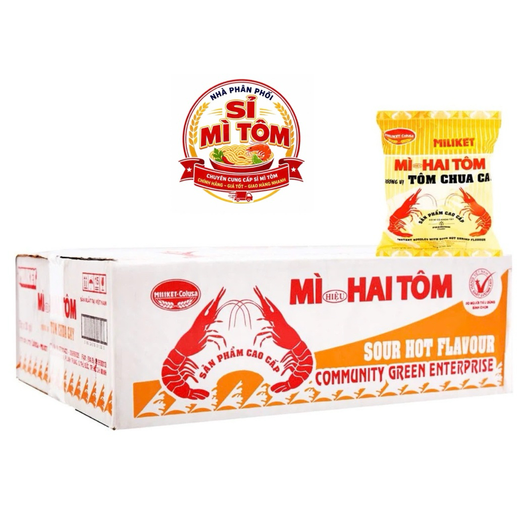 Mì Miliket Cao Cấp Tôm Chua Cay Thùng 30 Gói 75G