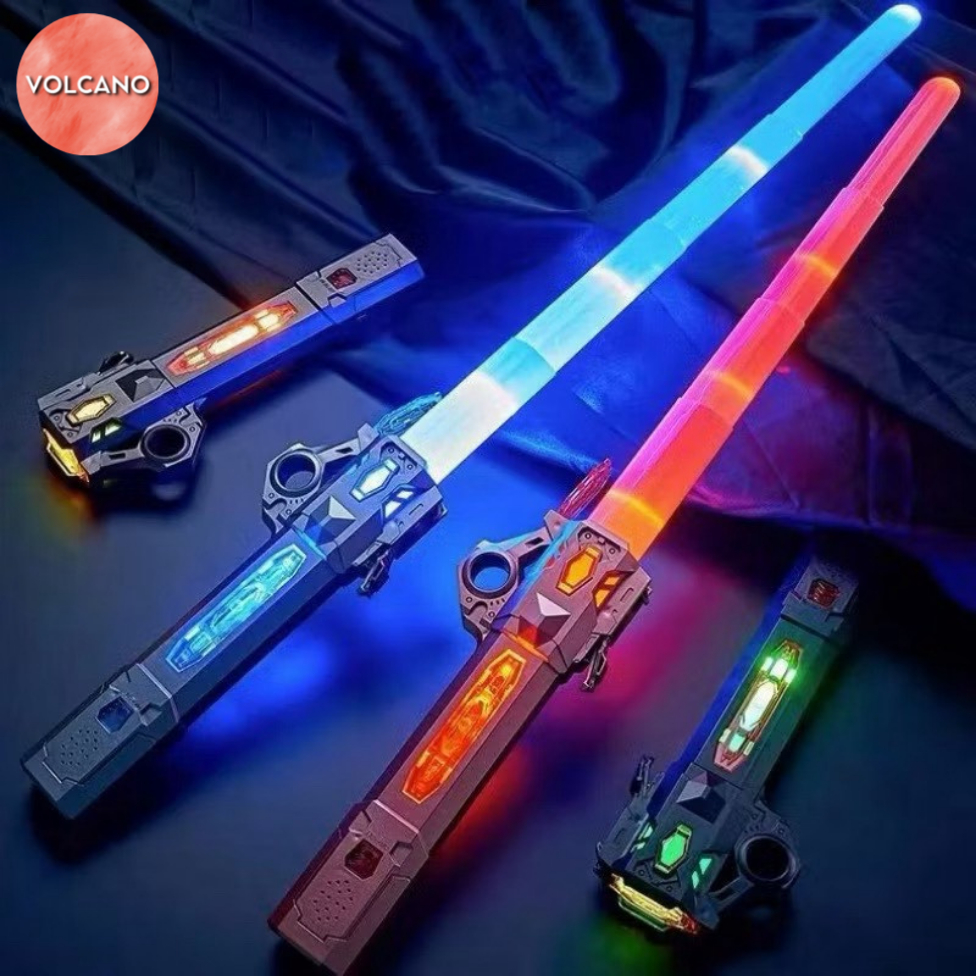 Đồ Chơi Trẻ Em Kiếm Laser Phát Sáng 7 Màu, Kiếm Ánh Sáng Đồ Chơi Thu Gọn Có Thể Ghép 2 Đầu