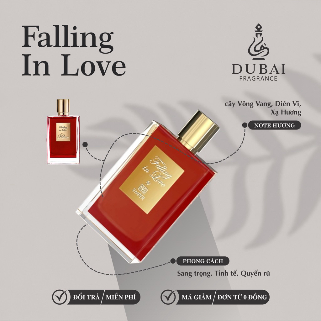 [Clone Dubai] Nước Hoa Unisex Falling In Love | Clone Rolling In Love - Ngọt Ngào, Sang Trọng, Lôi C