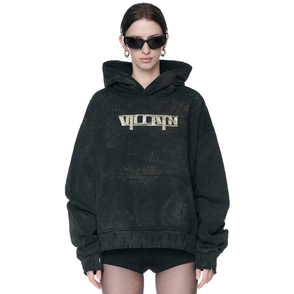 VL BOX TYPO WASHED HOODIE