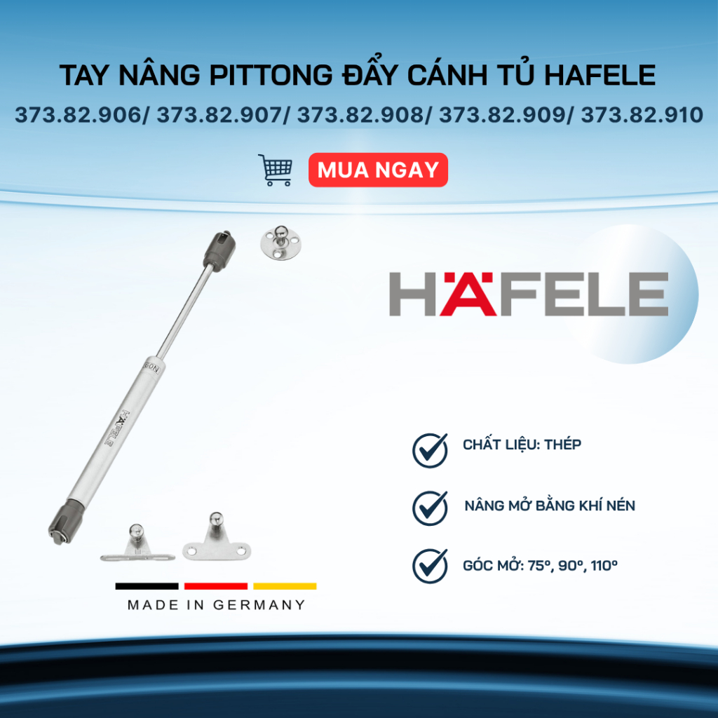 [HOẢ TỐC] Pittong đẩy cánh tủ Hafele 373.82.906/ 373.82.907/ 373.82.908/ 373.82.909/ 373.82.910